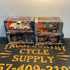 Maisto Harley Davidson Toys Lot H-D HD Custom Motorcycle And Trucks 1:24 Scale picture