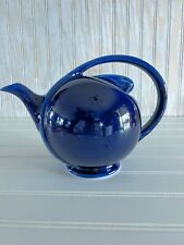 Vintage Hall's Airflow Cobalt Blue Glaze Teapot with Lid Art Deco picture