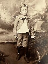 Lykens Pennsylvania Vintage Cabinet Photo Victorian Young Boy Sailor Suit 1880's picture