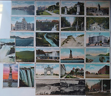 25 Antique Vtg 1920s Greeting Postcards RPPC Massachusetts Maine New York Lot 76 picture