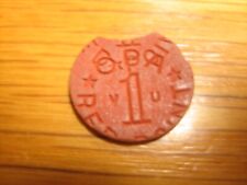 RARE OPA RED POINT TOKEN MISPRINT ERROR DOUBLE STRUCK V U, Both Sides. picture