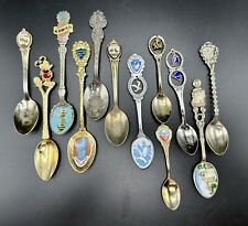Vintage Lot of 12 US State/City/Landmark Souvenir Spoons picture