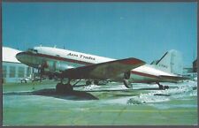 AERO TRADES Postcard Aviation Douglas DC-3 Airplane C-FBKQ picture