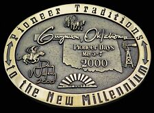 2000 Pioneer Days Guymon Oklahoma Vintage Belt Buckle picture