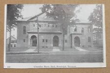 Old postcard CHANDLER MUSIC HALL, RANDOLPH, VERMONT, 1907 picture