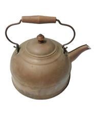 Vtg Revere Ware Copper Tea Kettle 1801 2 Quart Wood Handle Rome NY USA Teapot picture