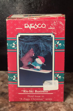 Enesco Christmas Ornament 1991 Ris-Ski Business Vintage 1990's picture
