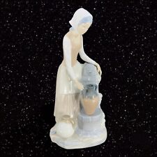 Lladro Nao Girl With Water Well Fountain Large Figurine Made In Spain Porcelain picture