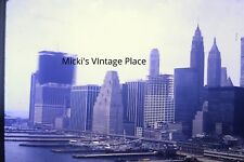 Original 35mm Slide 1971 NYC Empire State Bldg & Harbor Scene Kodachrome 2 picture