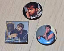 Lot Of 3 Vintage George Michael Pin Back Buttons 1.5
