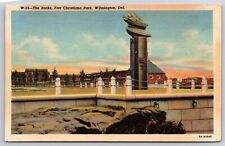 Postcard Wilmington DE Ft Christiana Park The Rocks Vintage Post Card picture