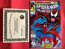Spider-Man Unlimited #1 Signed Ron Lim /w COA ~ Damaged ~ 1993 Maximum Carnage picture