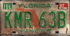 Vintage 1997 Florida License Plate Crafting Birthday Man Cave sh picture