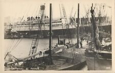 Postcard Argentina Buenos Aires RPPC El Puerto The Port Unused NrMINT c1930s-40s picture