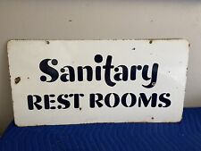 Original 1950s Double Sided Porcelain Gulf Restroom Sign picture