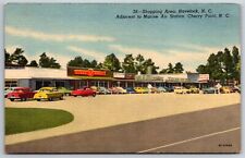 Havelock-Cherry Point North Carolina~Shopping Area @ Marine Air Station~Linen PC picture