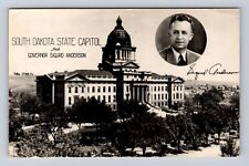 Pierre SD-South Dakota, South Dakota Capitol, Governor Vintage c1954 Postcard picture