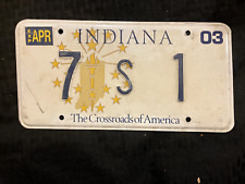 Low Number 2003 Indiana License Plate picture