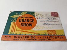 1949 National Orange Show San Bernardino California Souvenir Fold Out Folder L72 picture
