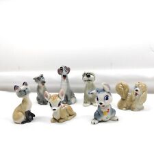 Lot of 7 Wade Disney Hat Box Series Porcelain 1959-65 Disney’s 1981-87 Dogs Cat picture