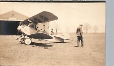 AIRPLANE HANGAR PILOTS AIRFIELD bethpage ny postcard rppc long island ace plane picture