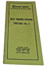 JULY 1980 CHESSIE SYSTEM WEST VIRGINIA DIVISION EMPLOYEE TIMETABLE #2 picture