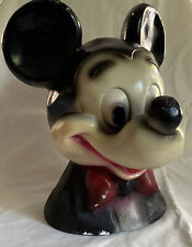 Vintage 1950’s Mickey Mouse Bust Chalkware Bank Carnival Prize picture