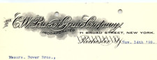 1899 C.W. PEARSON GRAIN COMPANY NEW YORK CAR OF OATS BILLHEAD INVOICE Z4058 picture