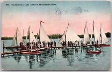 Minneapolis Minnesota Lake Calhoun Yacht Docs  DB Postcard picture