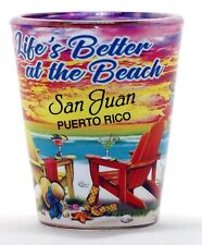 San Juan Puerto Rico Life's Better At The Beach Shot Glass picture