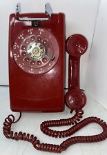 VTG 1980s Western Electric Bell System Hanging Wall Mount Phone Fire Red 554BMP picture