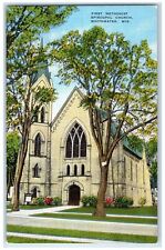 c1940's First Methodist Episcopal Church Exterior Scene Whitewater WI Postcard picture