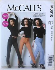 McCalls 6610 Misses / Miss Petite Easy Jeans Pants Sewing Pattern Sz 6-14 picture