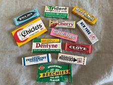 Vintage Lot Of 12 CHEWING GUM PACKS  Unopened  Dentyn Chiclets Wrigley Beech-Nut picture