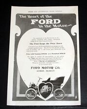 1904 OLD MAGAZINE PRINT AD, THE HEART OF THE FORD 