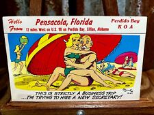 Laff Gram Humorous Postcard Perdido Bay KOA Pensacola, FL Hunting New Secretary picture