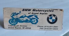 vintage BMW motorcycle fridge magnet business card advertising grand rapids mi picture
