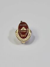 St Clare’s School Pin Staten Island New York DEUS Charitas Red White & Gold picture