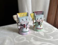 Wow Rare Excellent Py Anthropomorphic Dust Pan Broom Salt And Pepper Shakers picture