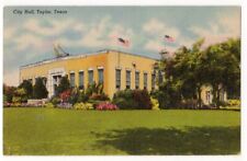 Taylor Texas c1940's City Hall Building, U. S. Flag picture