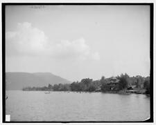 Bath house & bathers Silver Bay Lake George New York c1900 Old Photo 1 picture
