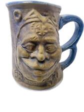Jim Rumph Vtg Cross Eye Tankard Mug Ugly Face Art Pottery Gremlin Troll VIDEO picture