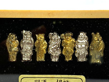 Japan 7 Lucky Gods Shichifukujin Miniature Statue Charms Vintage picture