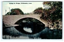 Bridge St. Bridge Willimantic CT Connecticut Early Postcard - Damaged picture