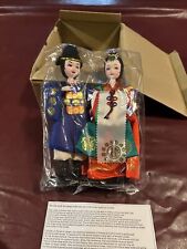 Vintage Korean Wedding Couple In National Dress In Plastic bag picture