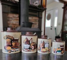 Vintage Farmhouse Canister Set of 4 RANSBURG USA picture