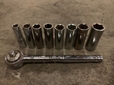 Vintage USA Craftsman 3/8 Metric Socket lot and Wrench picture