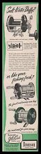 1950 J.A. COXE  1420-L and 25-C, BRONSON Green Hornet Fishing Reel Vintage AD picture
