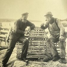 Bh Photograph 8x10 Old Fishermen Talking Smoking Pipe Whittling 1900's Artistic picture