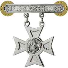 USMC Rifle Sharpshooter Qualification Badge - Marine Corps Shooting Award picture